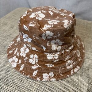 Rubi Floral Brown And Cream Bucket Hat